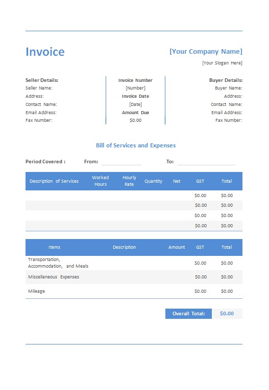 Free Construction Invoice Template 2 PSD template